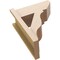 Ekena Millwork 7 1/2-in W x 16-in D x 20-in H Funston Slat Rough Cedar Woodgrain TimberThane Outlooker, Primed Tan OUTUR075X16X20FST24RCPR - alternate 5